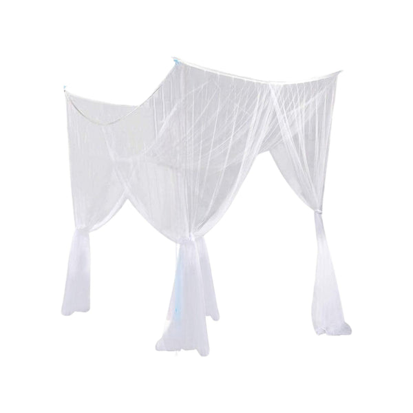 Klamboe voor 2 personen - 210 x 200 x 200 cm - Wit - Muskietennet - 6 Ophanglussen en 4 Openingen - Rechthoekig 2 Persoons Klamboe - Box Muggennet