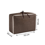 Opbergzak XXL Dekbed - Bruin - 70 x 50 x 30 cm - Opbergtas voor Dekbed en Kleding - Kledingzak XXL
