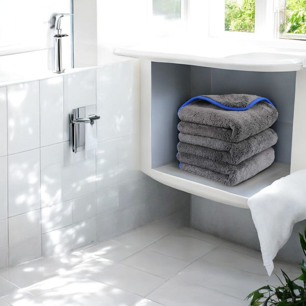 Droogdoek Badkamer - 3 Stuks - 40 x 40 cm - Microvezeldoek - Watermagneet – Autowasdoek