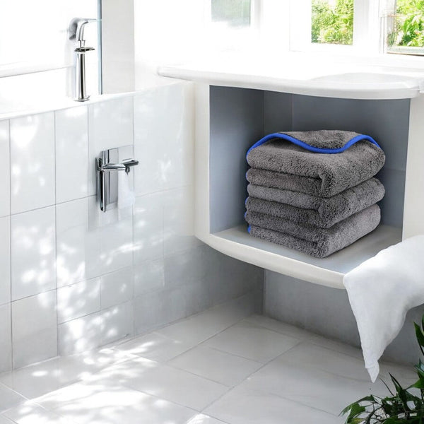 Droogdoek Badkamer - 3 Stuks - 40 x 40 cm - Microvezeldoek - Watermagneet – Autowasdoek
