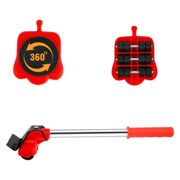 Meubellifter - Rood - 5-delige Set -  Eenvoudig Verplaatsen van Meubels - Meubellift - Meubelverplaatser