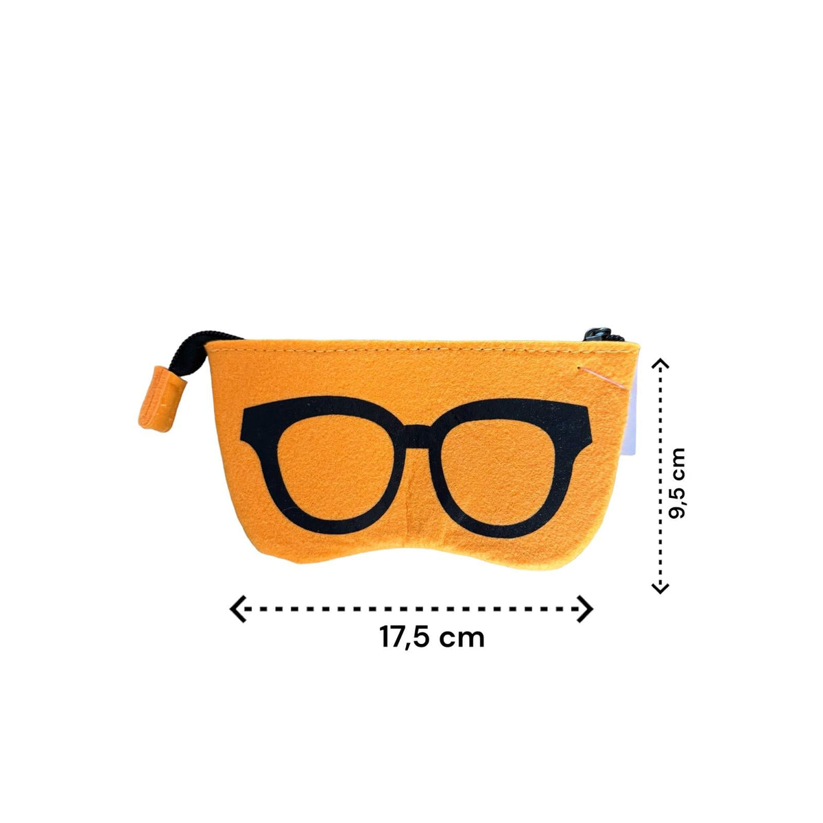 Brillenetui - Oranje - Vilt - Brillen etui - Bril Beschermer - Brillendoos - Brillenkoker - Brillenhoes