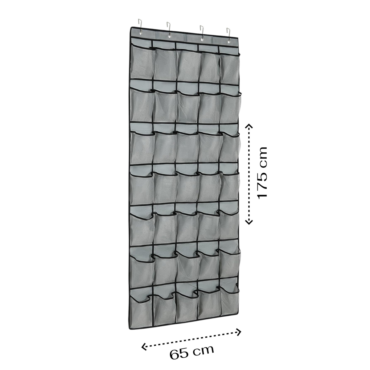 Schoenenkast Hangend - Schoenenzak 35 vakken - Opbergen van Schoenen aan Deur - Schoenenzak Grijs - Oplossing voor rondslingerende schoenen - Hoogwaardige Schoenenkast