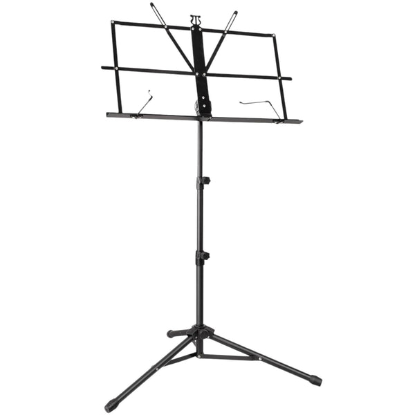 Muziekstandaard Inklapbaar & Verstelbaar - Zwart - 140 cm - Bladmuziek houder - Lessenaar voor Bladmuziek