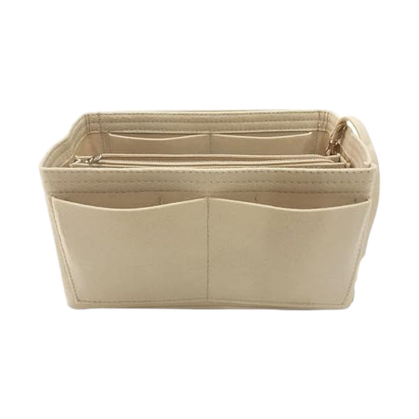 Handtas organizer - Bag in Bag - 11 ruime vakken - Beige - 27 x 17 x 9 cm (LxBxH)- Tasorganizer