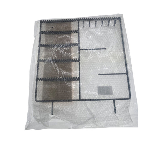 Sieradenhouder Zwart met Houten Bodem – Organizer voor Kettingen, Oorbellen en Armbanden – Met Haakjes, Gaatjes en Opbergvakjes – 36,8 x 29 cm