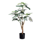 Kopu® Kunstplant Monstera Variegata 80 cm - 21 bladeren - Gatenplant
