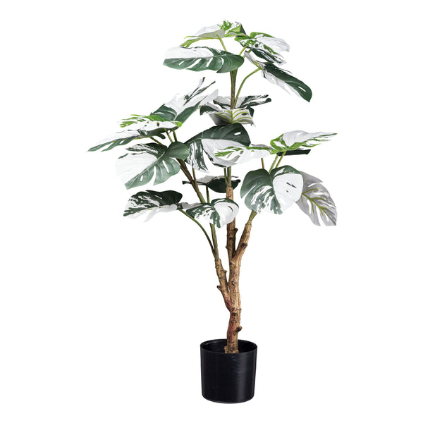 Kopu® Kunstplant Monstera Variegata 80 cm - 21 bladeren - Gatenplant