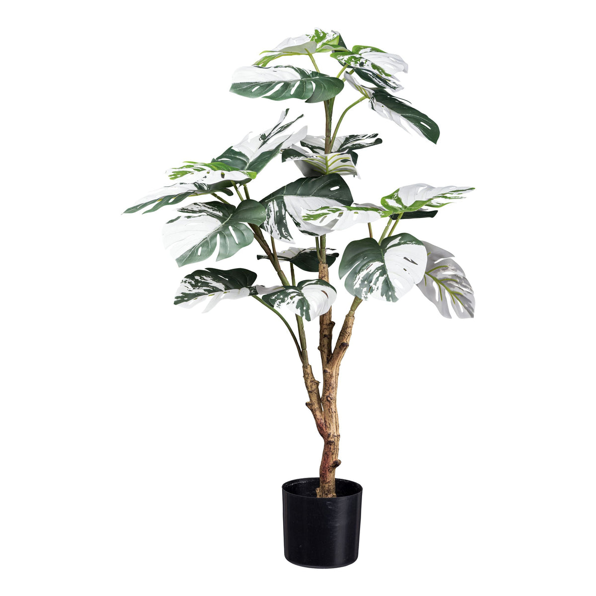Kopu® Kunstplant Monstera Variegata 80 cm - 21 bladeren - Gatenplant