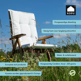 Kopu® Prisma Taupe 2 stuks Comfortabele Tuinkussen Hoge Rug - Taupe