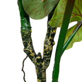 Kopu® Kunstplant Colocasia 140 cm - 8 bladeren - in zwarte pot