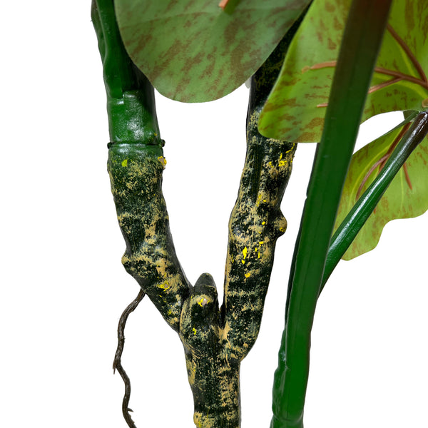 Kopu® Kunstplant Colocasia 140 cm - 8 bladeren - in zwarte pot