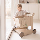 Loopwagen Oliver | Houten winkelwagen met accessoires