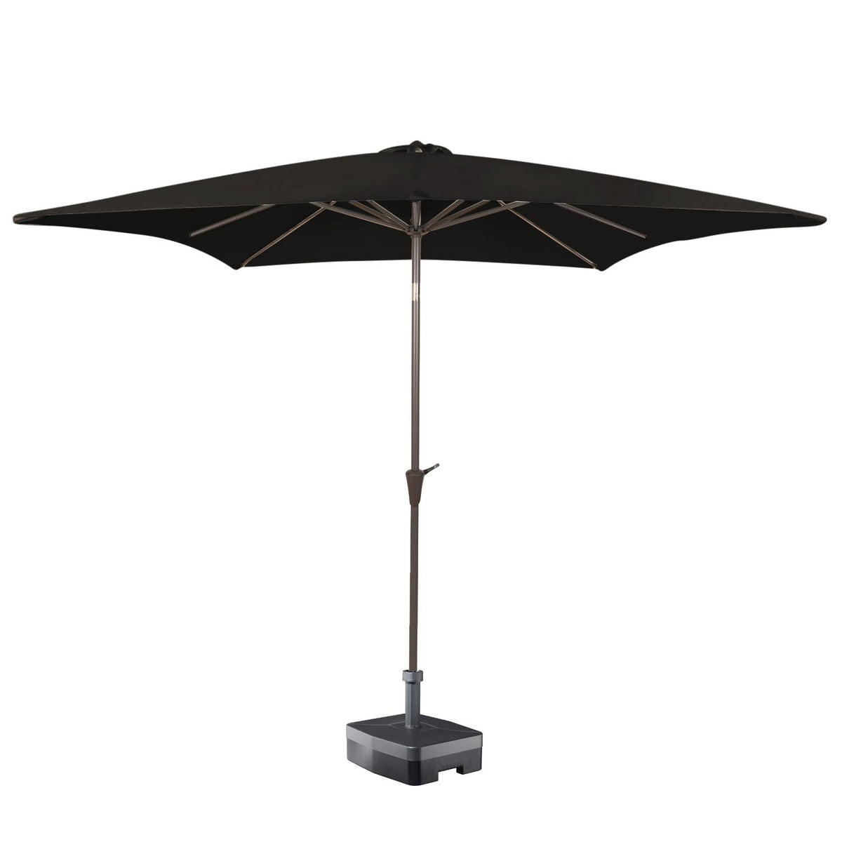 Kopu® Altea Parasolset Vierkant 230x230 cm met Hoes en Voet - Zwart
