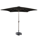 Kopu® Altea Parasolset Vierkant 230x230 cm met Hoes en Voet - Zwart