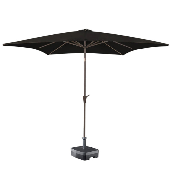 Kopu® Altea Parasolset Vierkant 230x230 cm met Hoes en Voet - Zwart