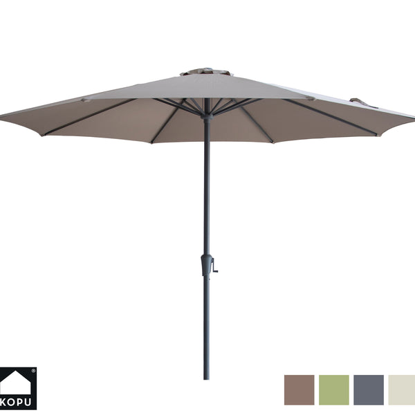 Kopu® Madrid 350 cm Grote Parasol Rond met Beschermhoes - Taupe