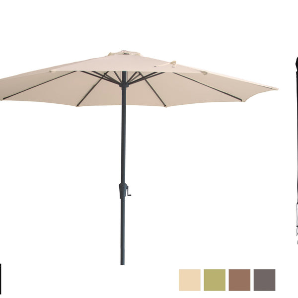 Kopu® Madrid 350 cm Grote Parasol Rond met Beschermhoes - Creme
