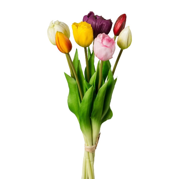 Kopu® Kunstbloemen bos Tulpen Mix 7 stuks 39 cm - Multikleur