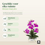 Kopu® Kunstbloem Orchidee 41 cm Paars met Bloemschaal - Phalaenopsis