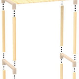 Fixwood 2-Laags Wasmachine Rek – Beige - Houten Opbergrek voor Wasmachine – Ruimtebesparend Badkamerrek 127 cm – Beukenlook – 33x66x127 cm