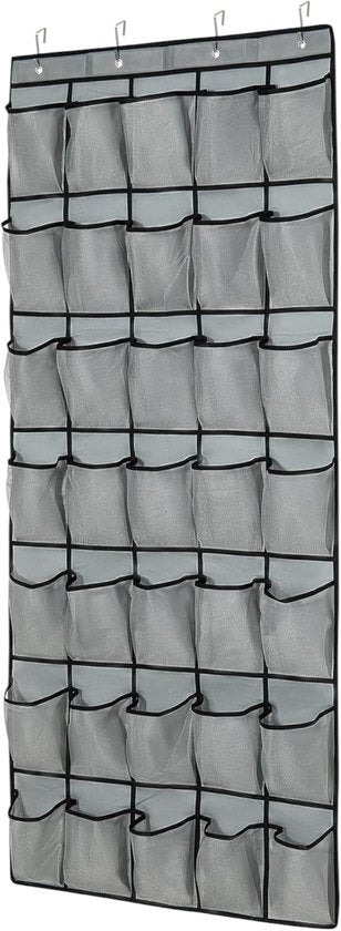 Schoenenkast Hangend - Schoenenzak 35 vakken - Opbergen van Schoenen aan Deur - Schoenenzak Grijs - Oplossing voor rondslingerende schoenen - Hoogwaardige Schoenenkast