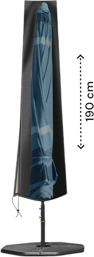 Parasolhoes voor Zweefparasol - 190 cm - Zwart - Waterbestendige hoes voor Parasol - Parasolhoes Staande Parasol met Rits