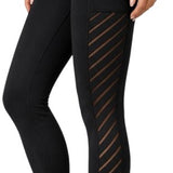 SparkNine Novawave sportlegging dames - squatproof - ademend - met zakken - S - zwart - mesh panelen - elastisch & stijvol