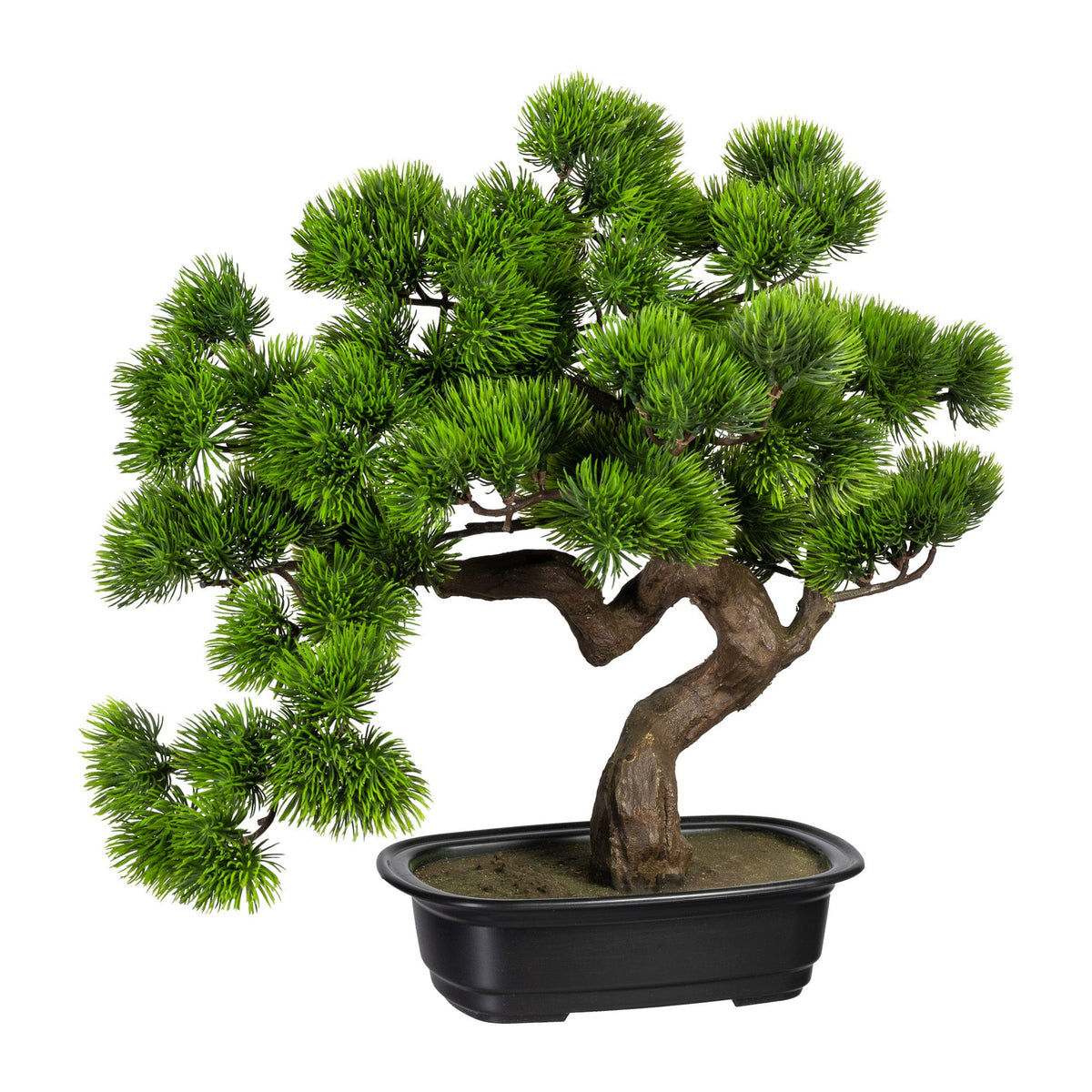 Kopu® Kunstplant Bonsai 40 cm Pijnboom met zwarte Pot - Bonsai boompje