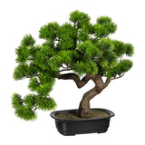 Kopu® Kunstplant Bonsai 40 cm Pijnboom met zwarte Pot - Bonsai boompje