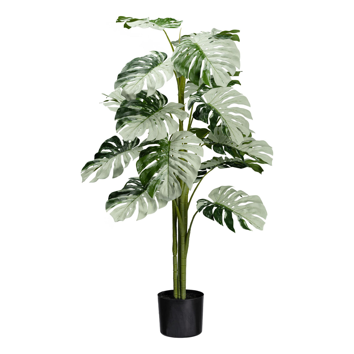 Kopu® Kunstplant Monstera Variegata Half Moon 115 cm - 16 bladeren