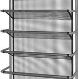 Schoenenrek Hangend - 10 Laags - Zwart - Zilver - Hangende Schoenenkast voor aan Deur - Opbergsysteem voor Schoenen