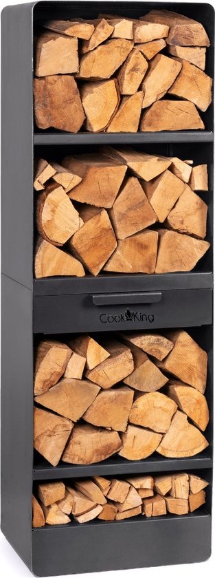 CookKing Houtopslag Vento - Hoge Kwaliteit Staal - Handgemaakt in Europa