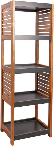 4goodz Badkamerkast Acaciahout halfhoog 5 planken - 30x36.5x108 cm