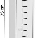 Toiletrolhouder met toiletroldispenser Santorini - 18x18x75 cm - Wit