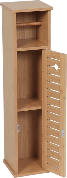 Toiletrolhouder met Toiletroldispenser Trinidad - 18x18x75 cm - Bruin