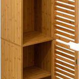 Sicela Bamboe Badkamerkast Hoog - 24x34x170 cm - bruin