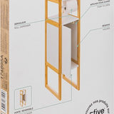 Toiletrolhouder Natureo met Reserverolhouder 33x20x80cm - Wit/Bruin