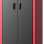 Feistos Gereedschapskast Juno Solo- 46x66x198 cm - Zwart/Rood