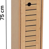 Toiletrolhouder met Toiletroldispenser Trinidad - 18x18x75 cm - Bruin