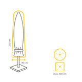 Kopu® Parasolhoes M - Parasol 3 tot 4 m Rond en 2,5 tot 3 m Vierkant