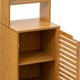 5five Hoge Badkamerkast Sicela Bamboelook 33x38x168 cm - Bruin