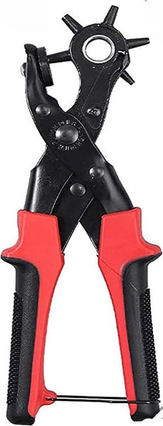 Gaatjestang voor Riem en Leder - Rood - Professionele Gaatjestang - Ponstang - Revolvertang - Gatentang - Perforatietang