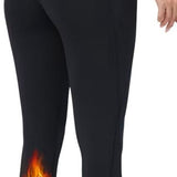 SparkNine Softfleece legging - met zakken - L - zwart - fleecegevoerd - billift - warme broek - super zacht & comfortabel