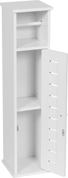 Toiletrolhouder met toiletroldispenser Santorini - 18x18x75 cm - Wit
