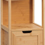 4goodz Bamboe Badkamerkast 2 lades en plank 30x30x90 cm - Bruin