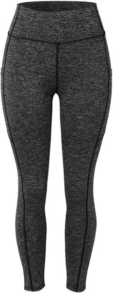 SparkNine Pacepocket dames sportlegging - met handige zakken - XXL - hennep grijs - hoge taille - elastisch - squatproof - niet doorschijnend