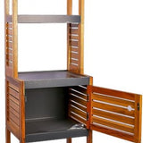 Acaciahout Hoge Badkamerkast 1 deur en 5 legplanken 30x38x170 cm