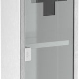 4goodz Medicijnkastje EHBO-kastje met slot RVS 12x20x58 cm
