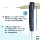 Kopu® Madrid grote Parasol Rond 350 cm met Beschermhoes en Voet - Olijfgroen